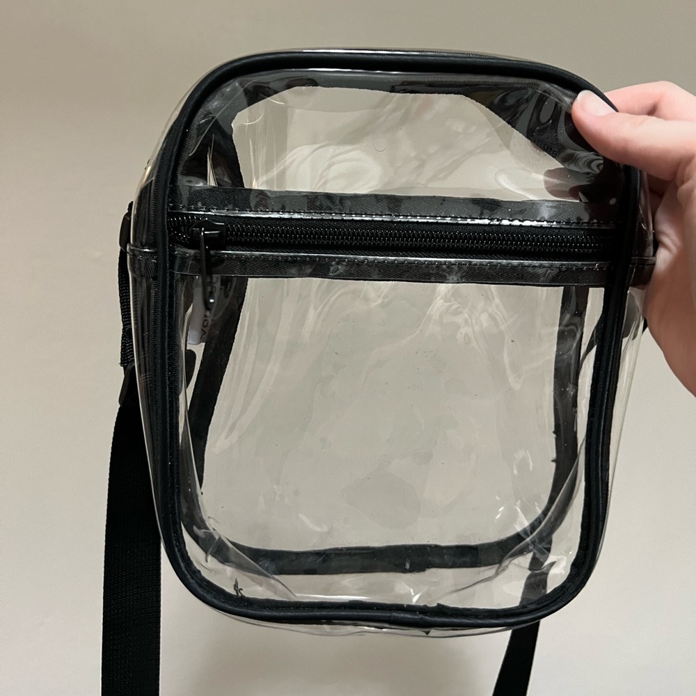 Clear concert cross body purse